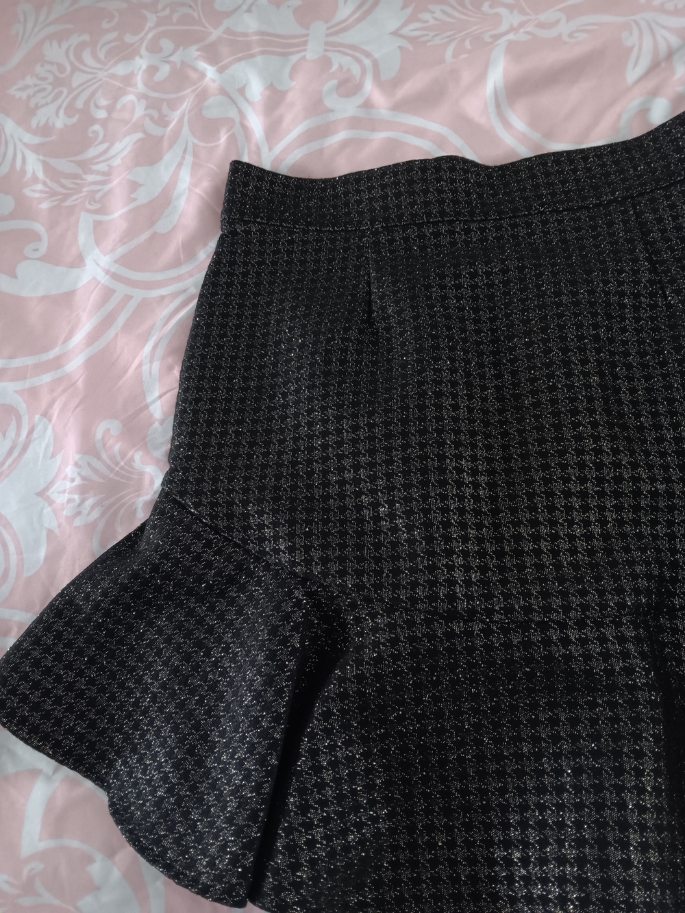 Motivi Black Houndstooth Flounce Mini Skirt - Picture 6 of 10